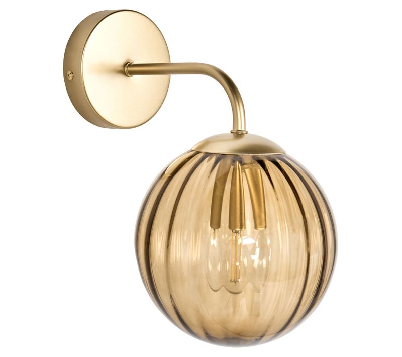 Lampe Murale Boomi Verre Marron Foncé
