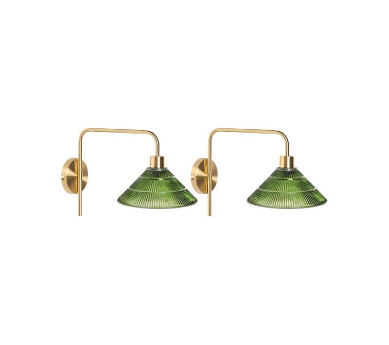Lot De 2 Lampes Murales Sumpul Métal Doré