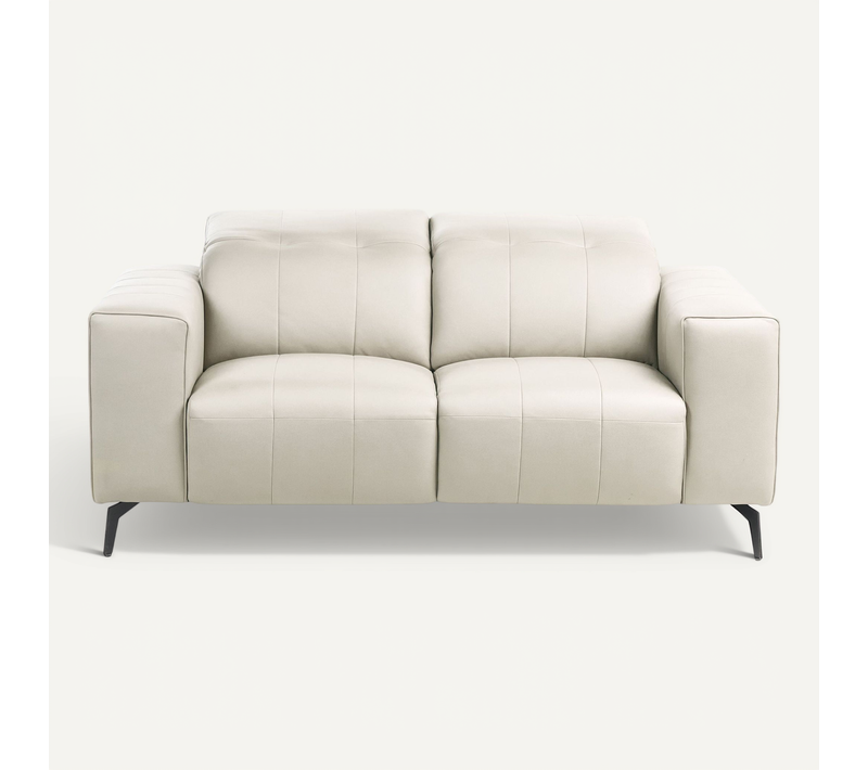 Canapé 2 Places Ommel simili Beige Clair