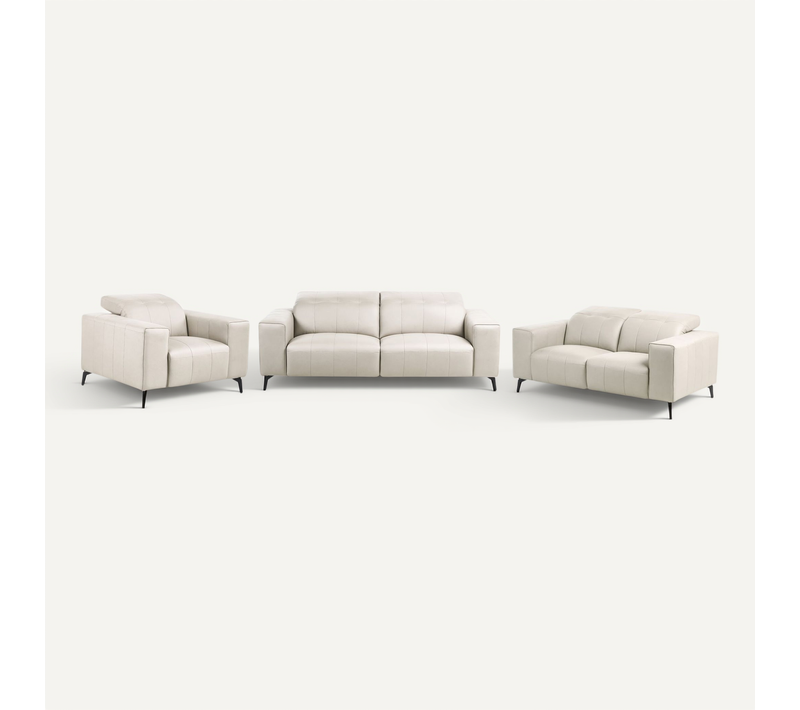 Ensemble De Salon 6 Places Ommel simili Beige Clair