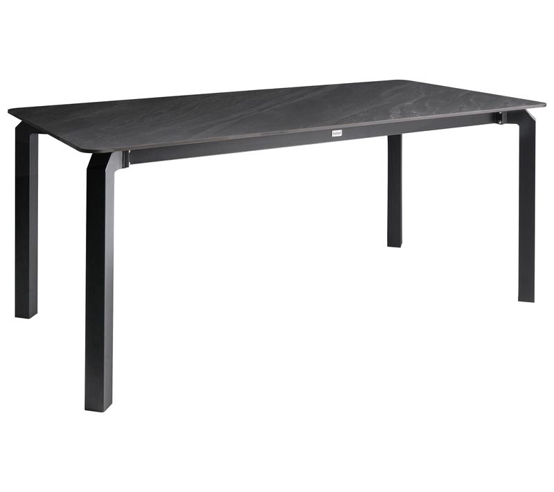 Table De Salle à Manger De Jardin Feletto 180 Cm 90 Cm Pierre Marbre Noir