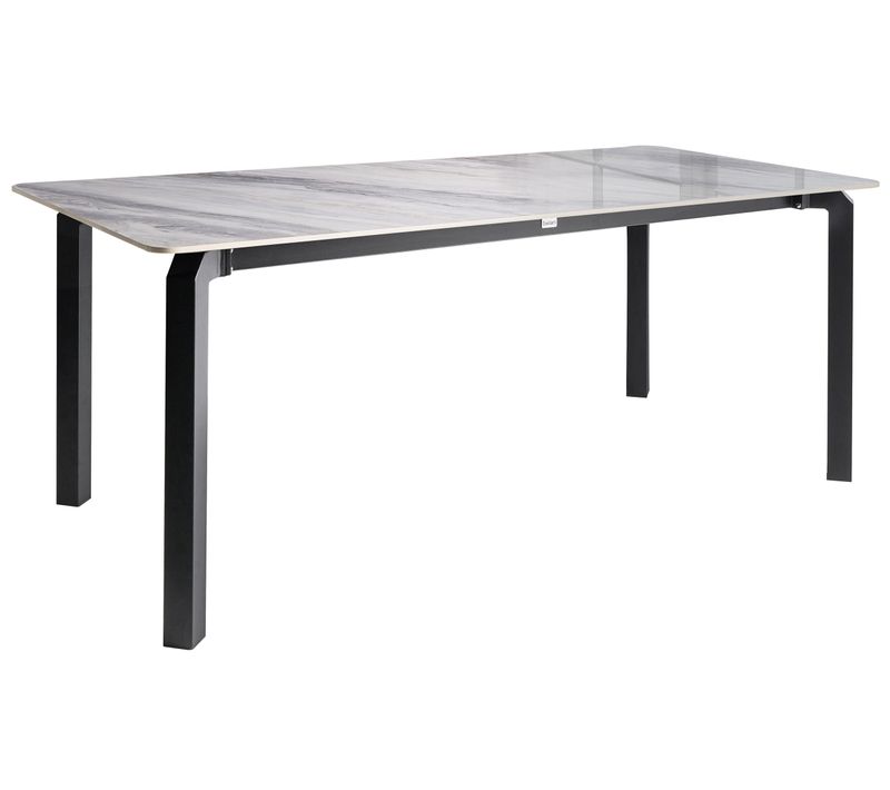 Table De Salle à Manger De Jardin Feletto 180 Cm 90 Cm Pierre Marbre Gris