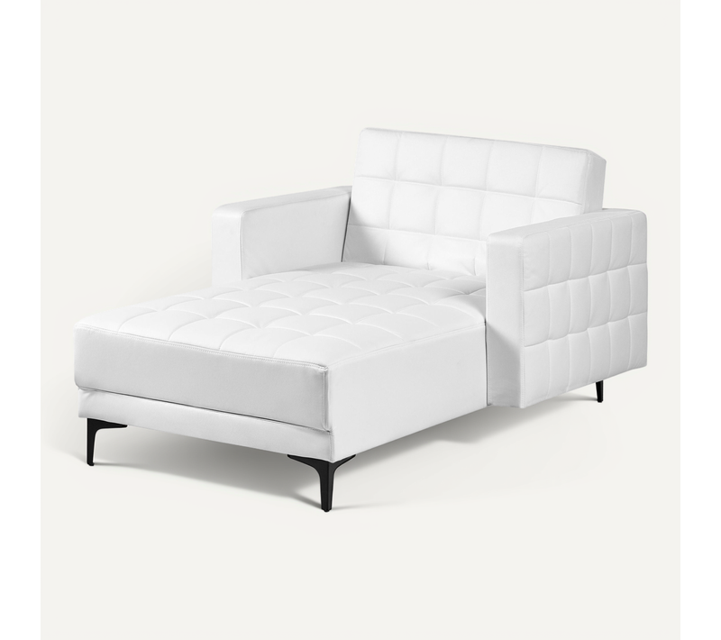 Chaise Longue Aberdeen simili Blanc