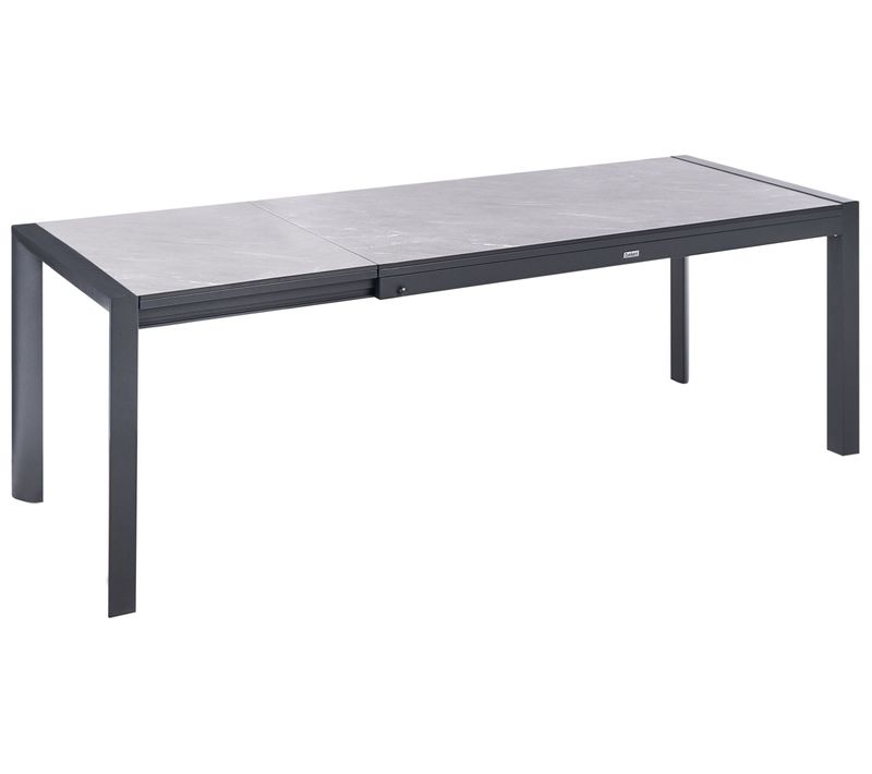 Table De Salle à Manger De Jardin Extensible Binasco 160/220 Cm 90 Cm Effet Pierre Gris