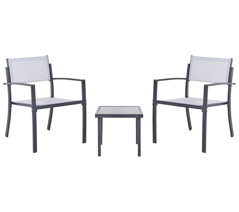 Ensemble Bistrot Tavoleto Métal Gris