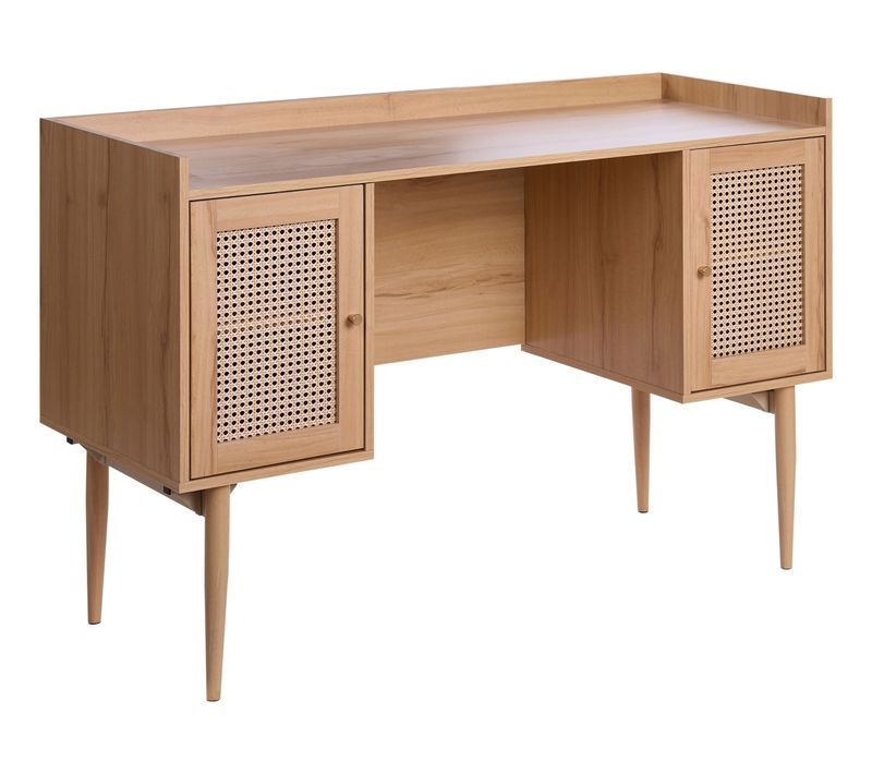 Table De Bureau Ratana Marron Clair 130 Cm 50 Cm