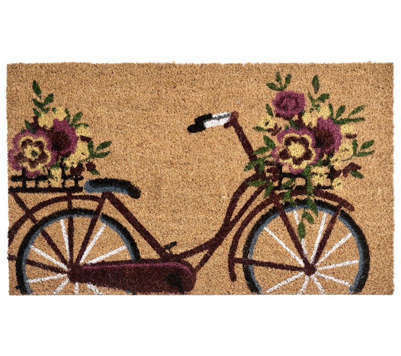 Paillasson Avak Naturel 50 X 80 Cm Vélo Fibre De Coco