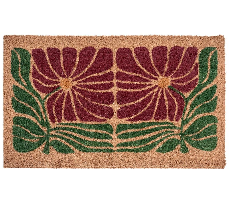 Paillasson Tanalian Multicolore 45 X 75 Cm Fleur Fibre De Coco