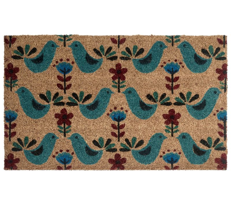 Paillasson Tanana Multicolore 45 X 75 Cm Oiseau Fibre De Coco