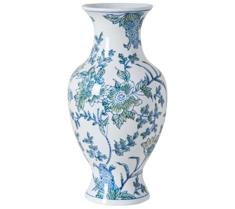 Vase à Fleurs Llanes Porcelaine 36 Cm Blanc/bleu