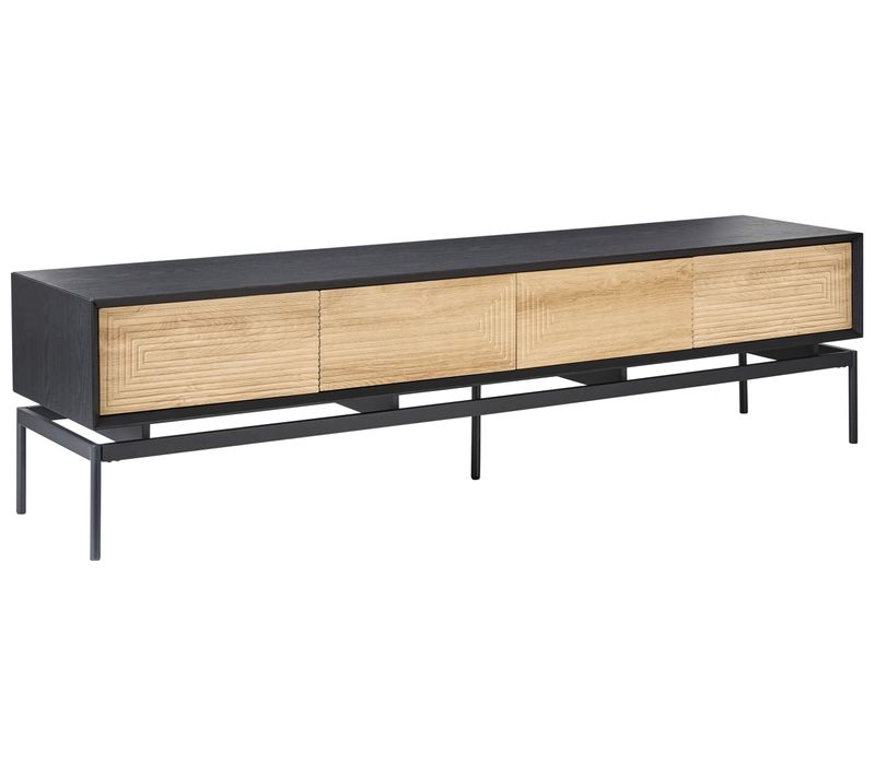 Meuble TV Lancelin Noir/marron Clair