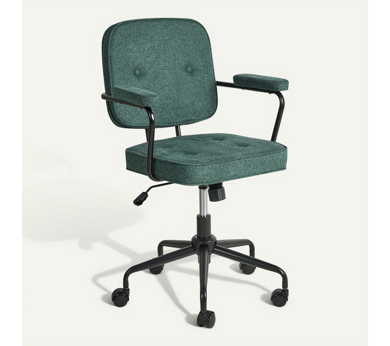 Chaise De Bureau Pawnee Tissu Vert Foncé