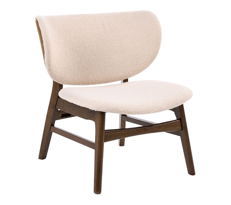 Fauteuil Day Bouclé Marron/beige Clair