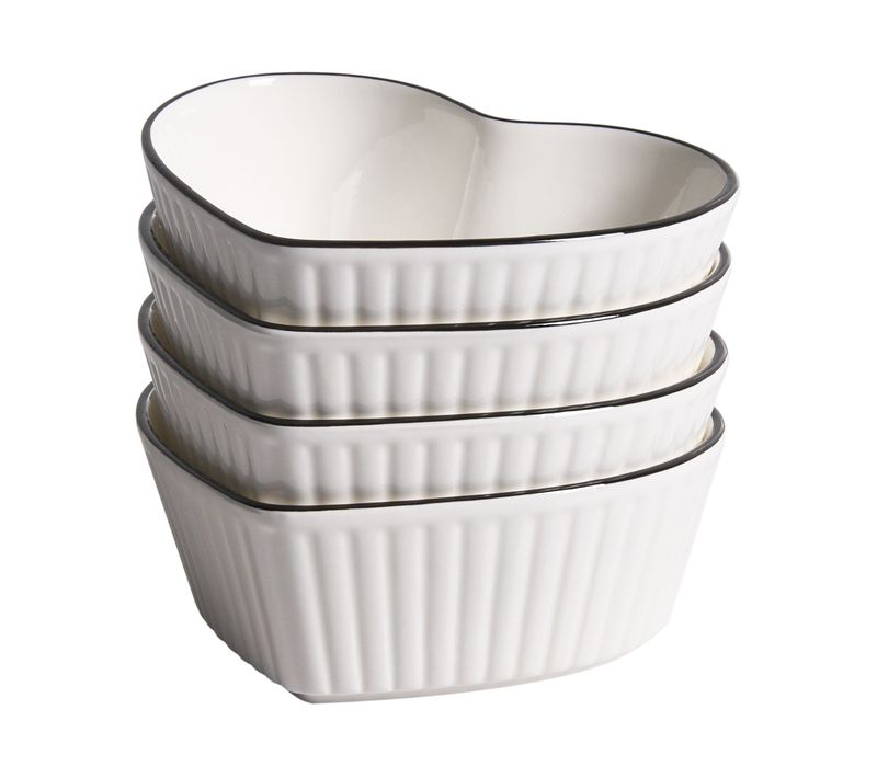 Set De 4 Bols Mace Porcelaine Blanc