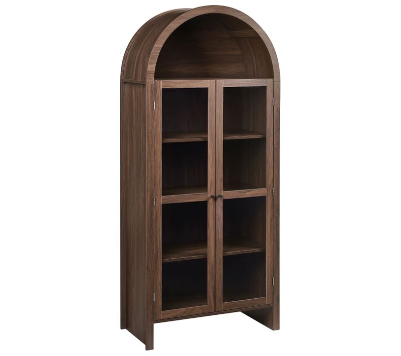 Vitrine En Verre Glenwood 79 Cm Marron Foncé