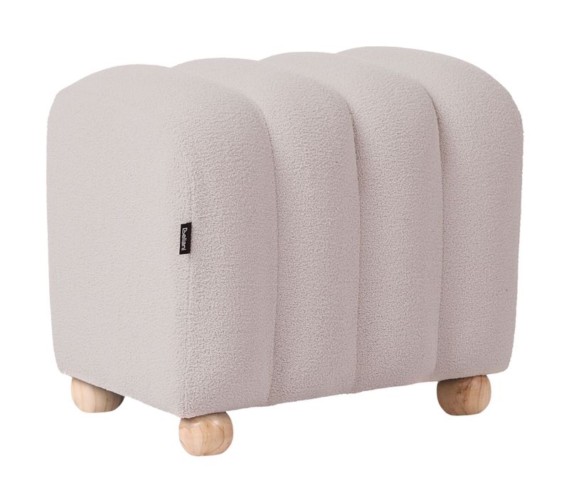 Pouf Idyllwild Bouclé Blanc Cassé