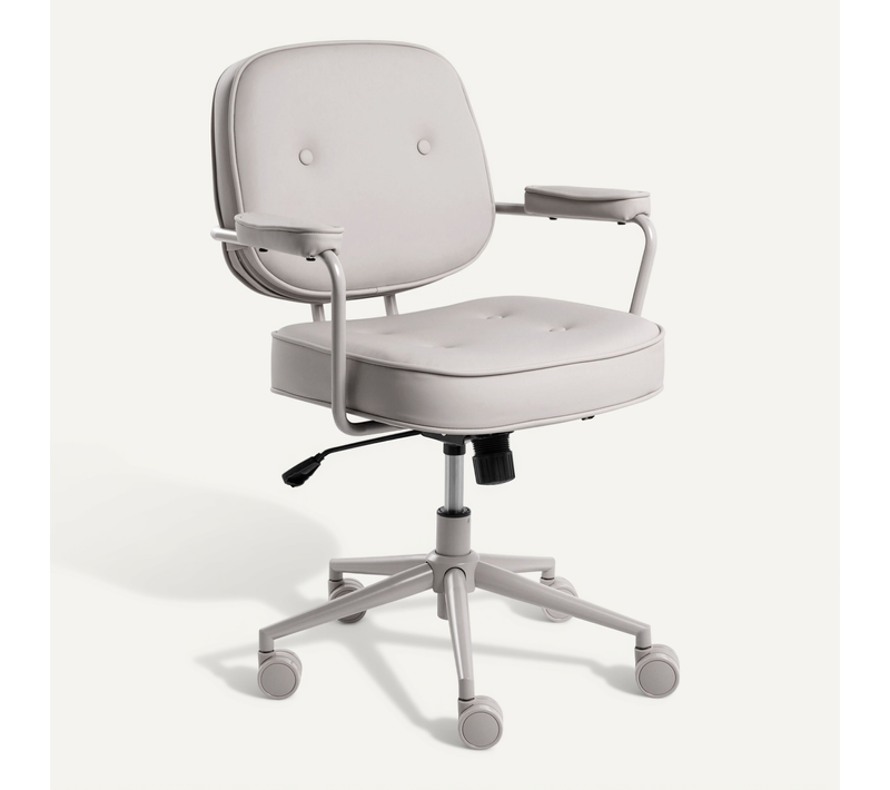Chaise De Bureau Paramus simili Gris