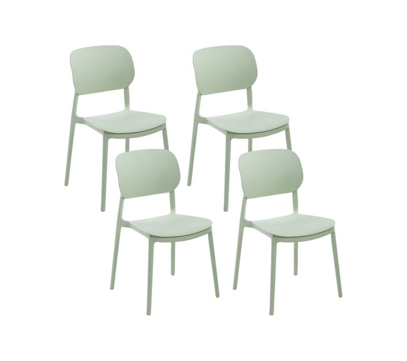 Lot De 4 Chaises De Jardin Tupiza Vert Clair