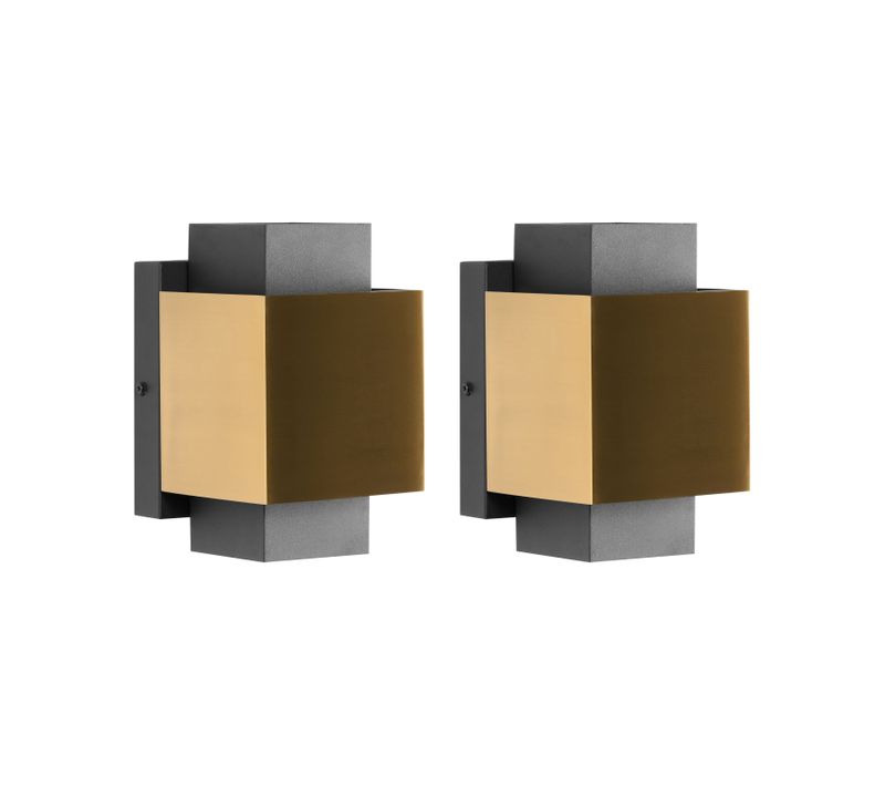 Lot De 2 Appliques LED D'extérieur Timok Laiton