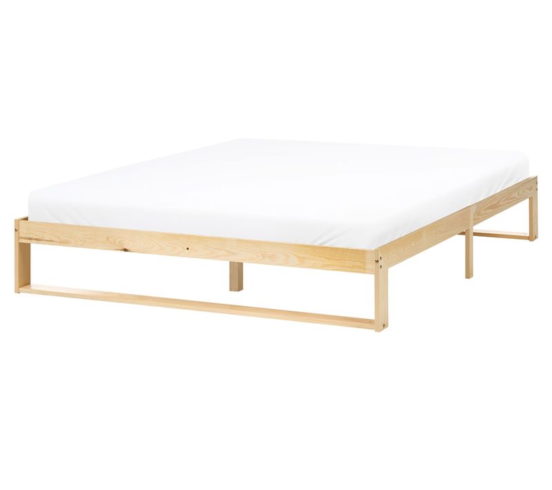 Lit Sans Tête De Lit Bois De Pin Talairan 160 X 200 Cm Marron Clair