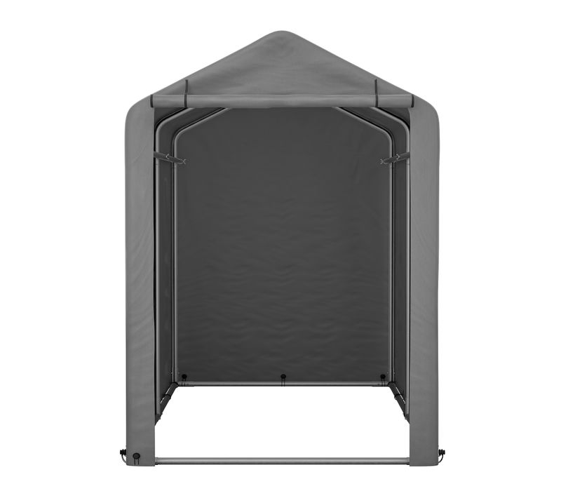 Abri De Jardin Pour Vélos 100x187x160 Cm Avec Bâche Imperméable, En Acier, Gris Foncé
