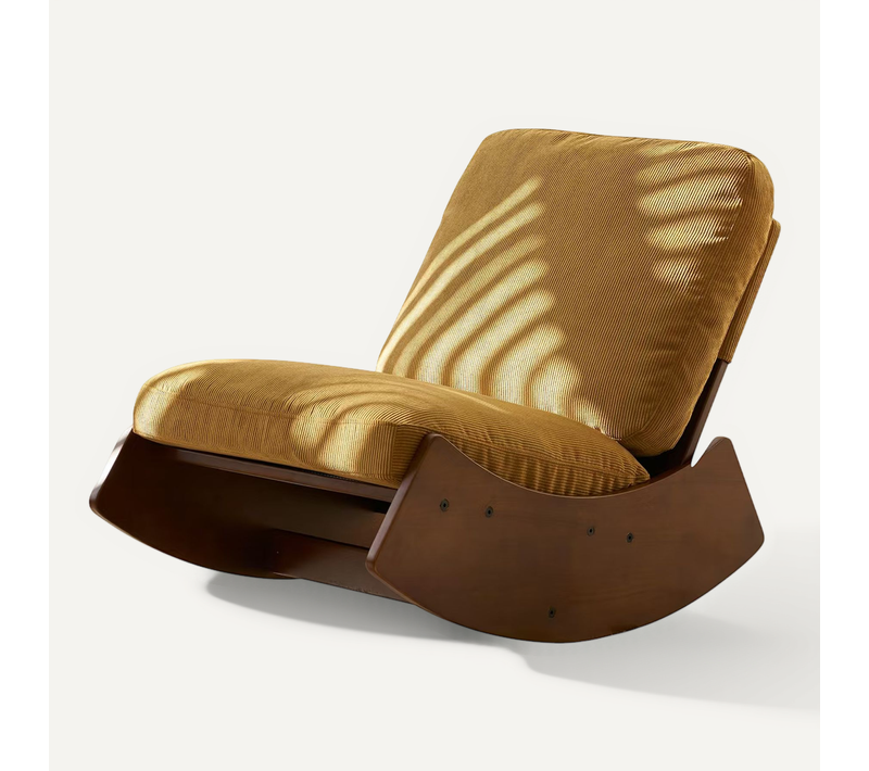 Chaise à Bascule 62x89,9x71,9 Cm, Cadre En Bois Massif, Parfait Pour Diverses Utilisations, Orange