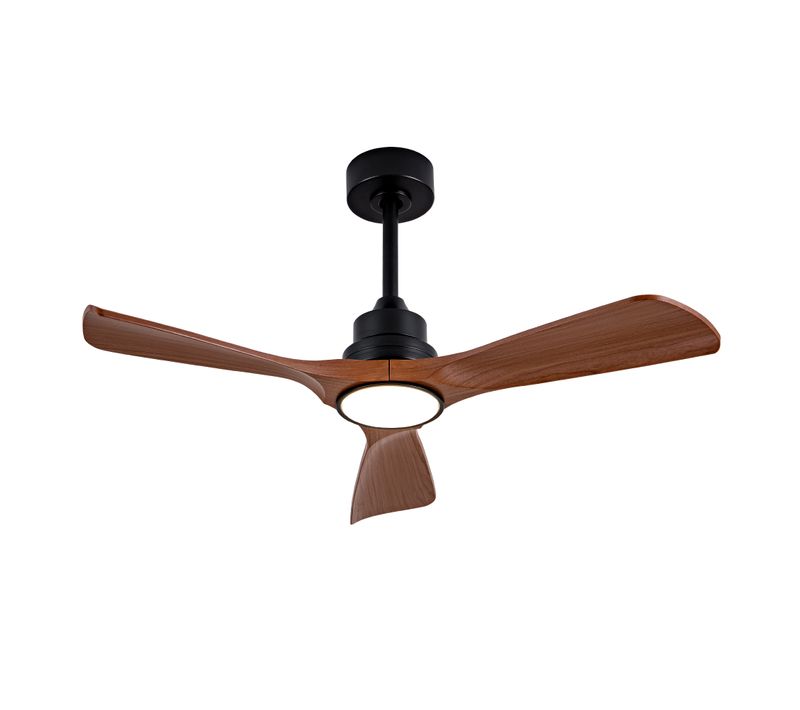 Ventilateur De Plafond Lumineux 42 Pouces, Pales Abs, Moteur Dc Réversible, Dimmable, Noyer Foncé