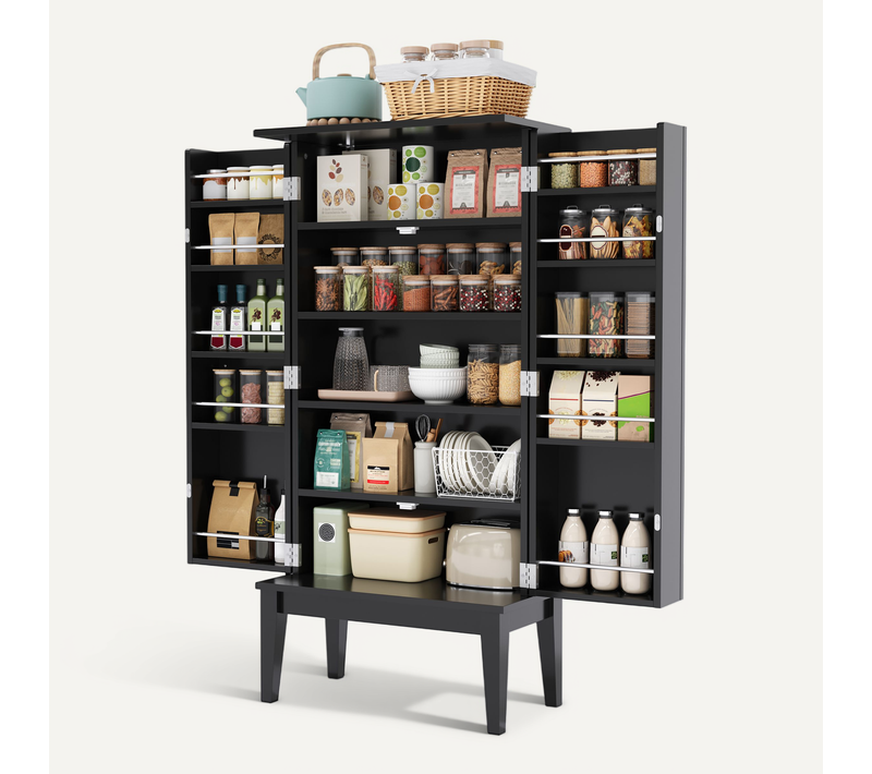Buffet Vintage Noir Meuble De Rangement Cuisine 120x59x30 Cm Avec 2 Portes