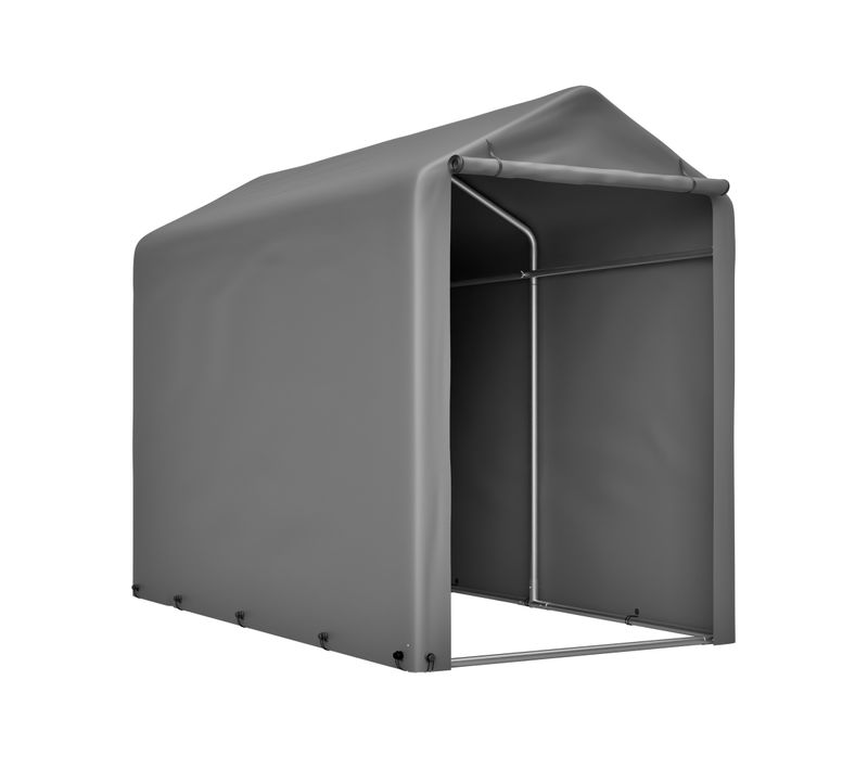 Abri Vélos De Jardin 187x100x160 Cm En Acier Gris Foncé, Étanche Et Résistant Aux Uv