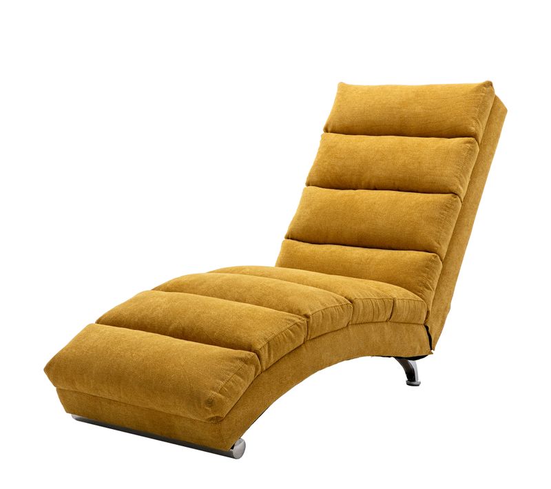 Fauteuil Relax électrique Massant 5 Modes Avec Télécommande, Tissu Pu, Structure Métal - Moutarde
