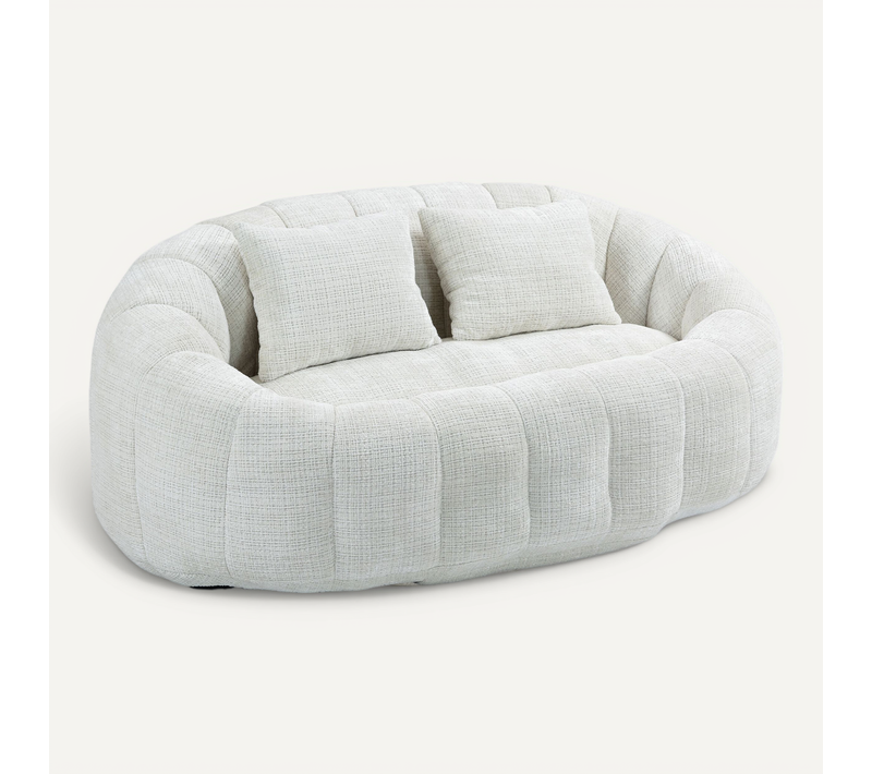 Fauteuil Pouf Bean Bag Ergonomique Et Confortable Pour Enfants, Intérieur/extérieur, Chenille Beige