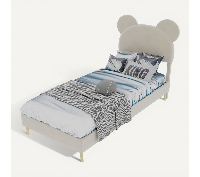 Lit Coffre 90x200 Cm Enfant Avec Vérin Hydraulique Et Rangement, Velours Gris