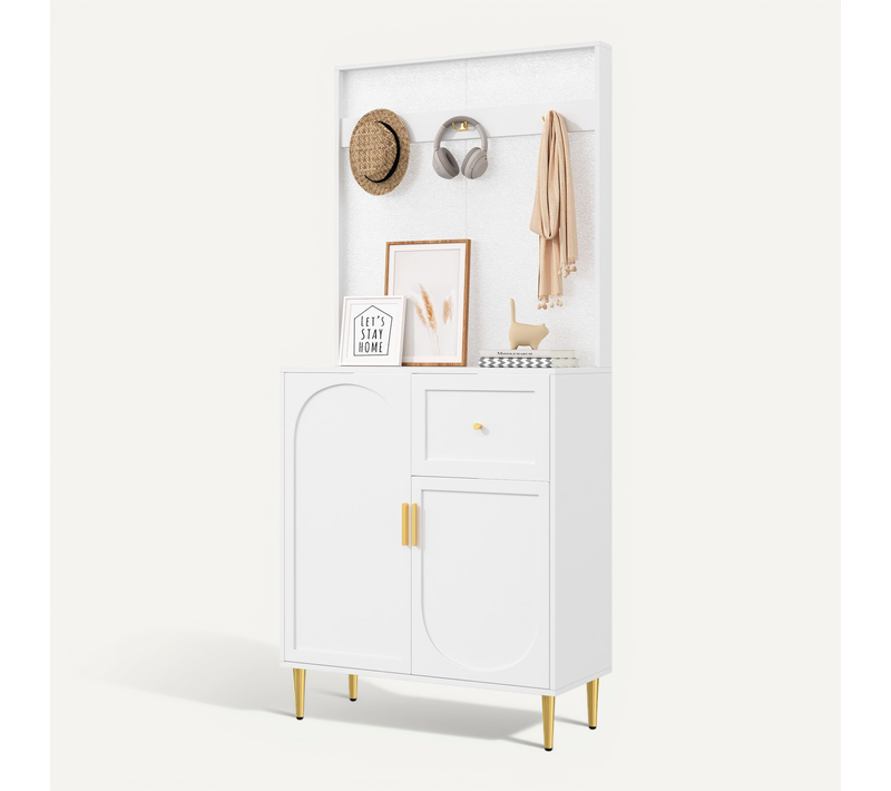 Meuble D’entrée, Armoire Et Penderie, étagères Et Porte-chaussures, Rangement Couloir, Blanc