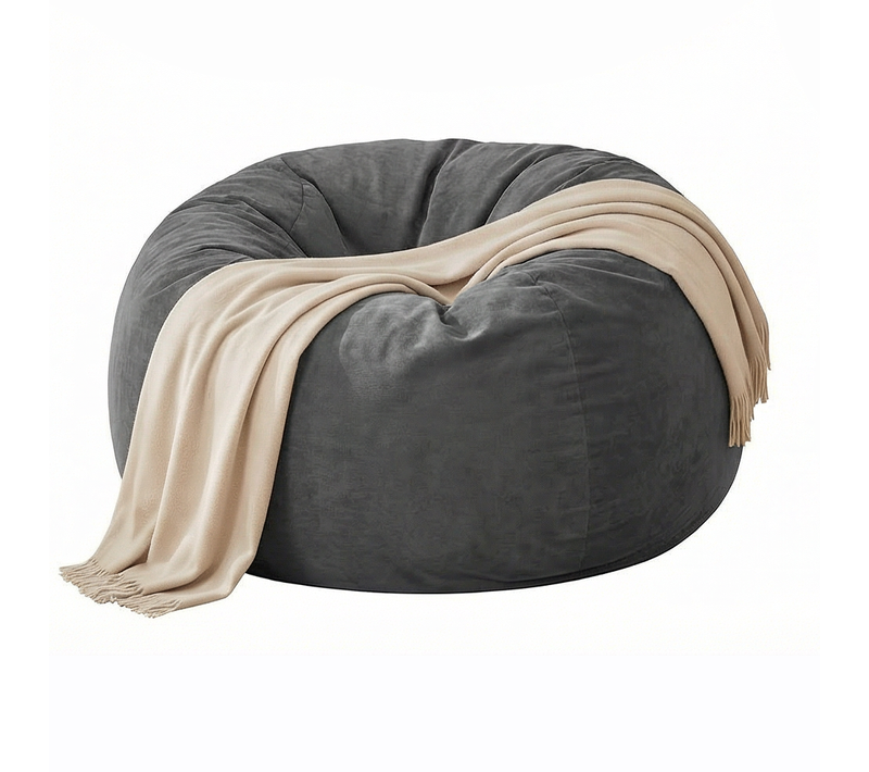 Fauteuil Poire , Bean Bag En Éponge, Housse Lavable - Gris