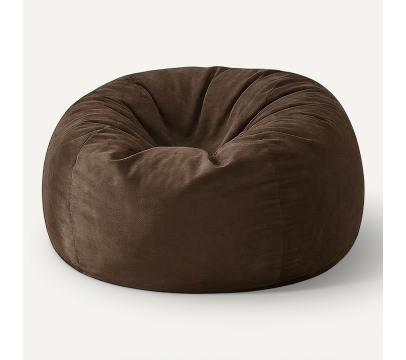Fauteuil Poire Confortable, Bean Bag En éponge Gain De Place - Marron Foncé