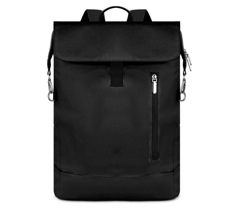 Sac à Dos Rolltop Femme Homme Ordinateur 15,4" Déperlant Noir