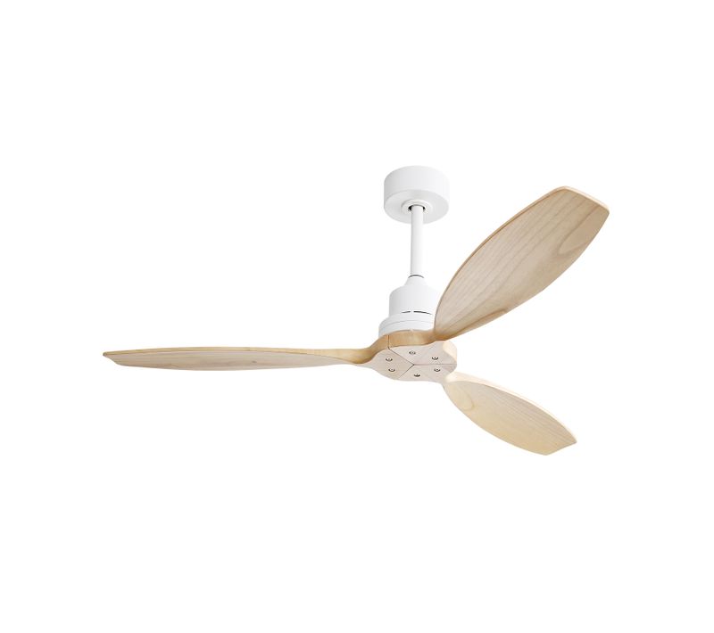 Ventilateur De Plafond Réversible 132 Cm, 6 Vitesses, Télécommande, Moteur Dc Silencieux, Blanc