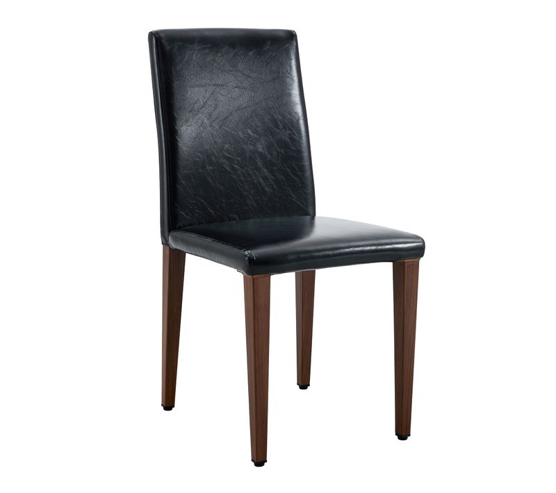 Lot De 2 Chaises De Salle à Manger, H 90 Cm, Confort Ergonomique, Métal, Noir Et Marron