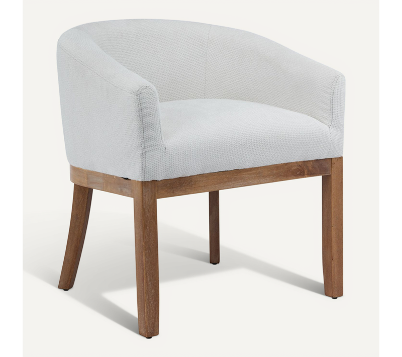 Fauteuil De Salle à Manger 63 X 58,5 X 71 Cm, Design Simple, Chenille, Beige