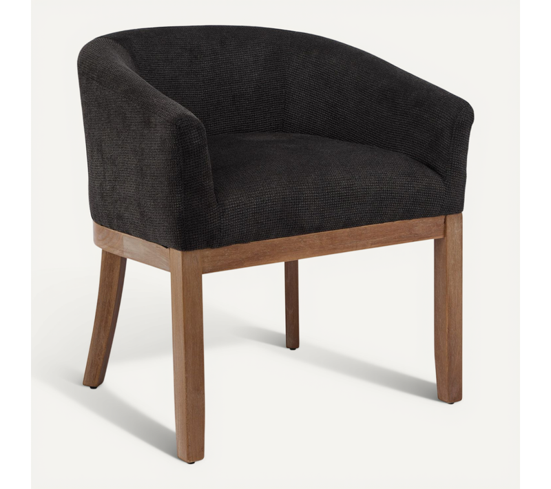 Fauteuil De Salle à Manger 63 X 58,5 X 71 Cm, Design Simple, Chenille, Gris
