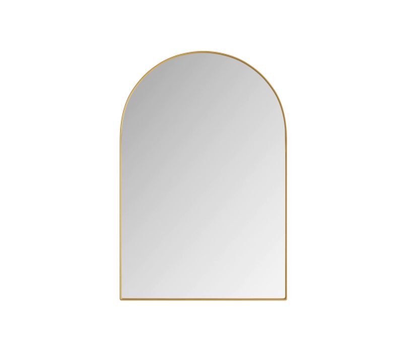 Armoire Miroir Murale Ou Encastrable Arquée En Métal Doré