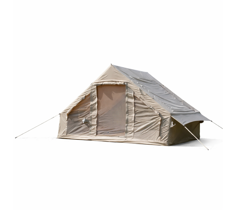 Grande Tente Gonflable 4-6 Places Beige Avec Passe-poêle, Tissu 300d Imperméable Pu3000