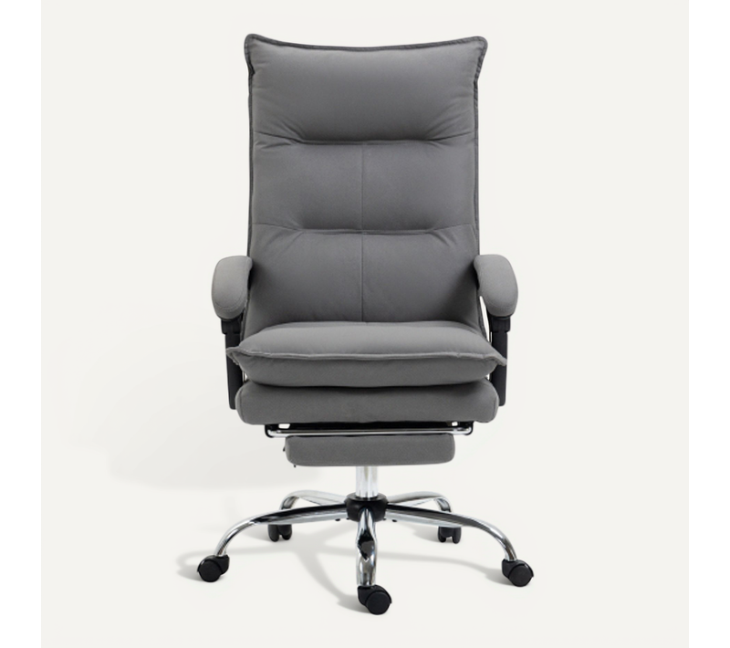 Chaise De Bureau Ergonomique Avec Massage, Repose-pieds, Réglable En Hauteur, Gris