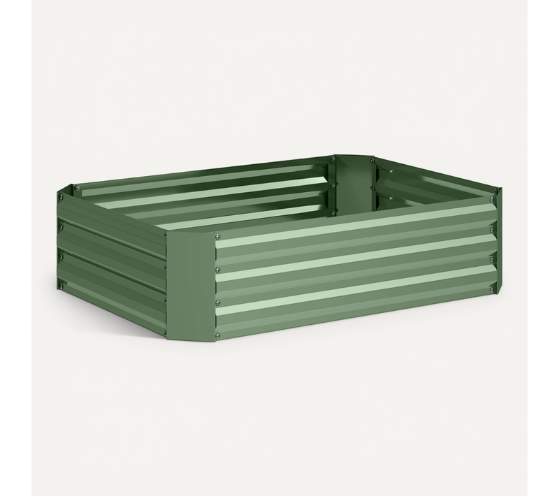 Carré Potager Surélevé En Acier Galvanisé Vert Foncé 120x90x30 Cm