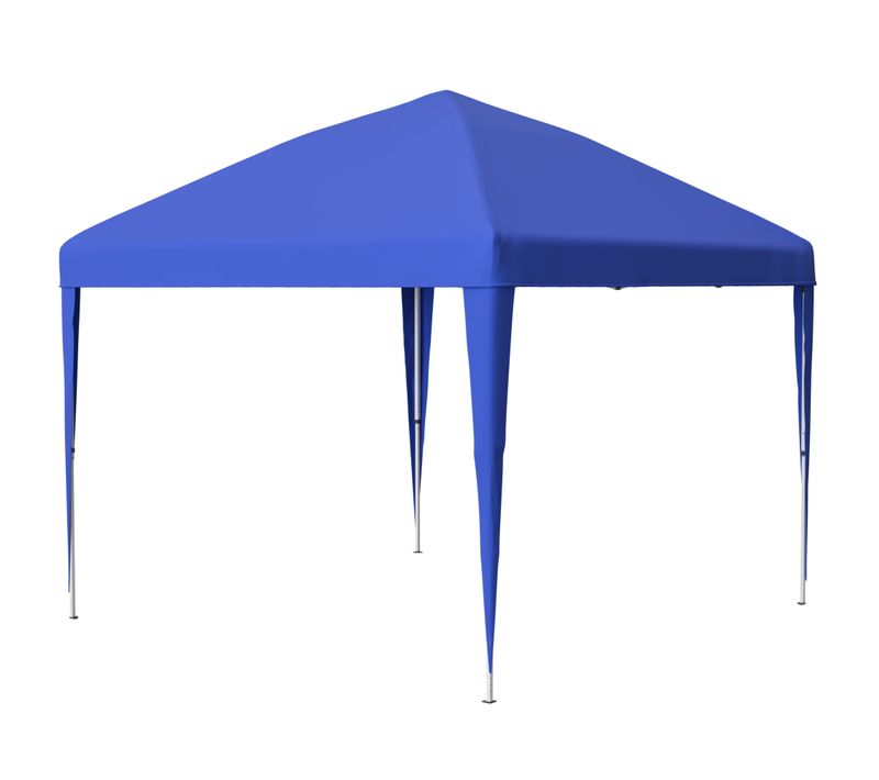 Tonnelle Pliante Pop-up 3x3 M Bleue Réglable, Toile Imperméable Anti-uv, Avec Sacs De Lestage