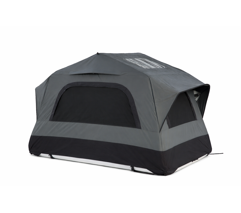 Tente De Toit Gonflable 1-3 Places 300d Pu3000 Upf50+ Avec Pompe, Échelle Et Matelas - Noir/gris