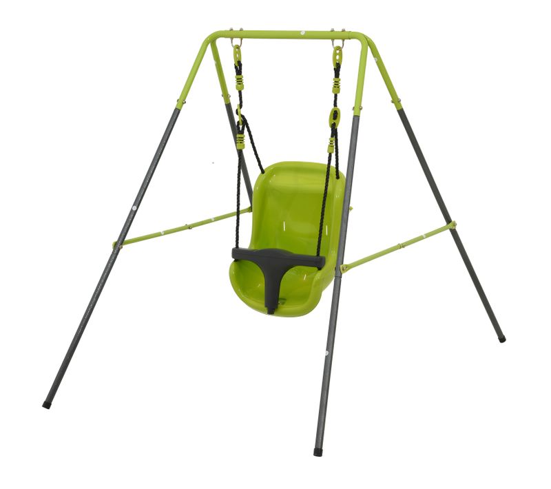 Balançoire Bébé Pour Intérieur/extérieur Avec Siège De Sécurité En Acier Vert