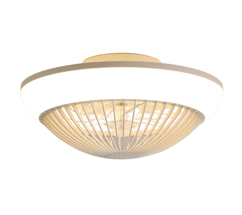 Ventilateur De Plafond 38 Cm Blanc Avec LED Rgb Dimmable, Silencieux Et Réversible