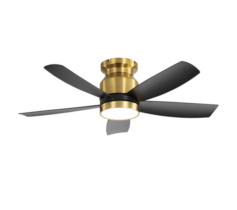 Ventilateur De Plafond 42" Avec LED Dimmable, Moteur Dc Silencieux, Télécommande, Noir