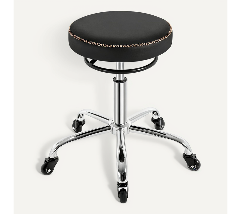 Fauteuil De Bureau Réglable En Hauteur, Pivotant Avec Roulettes, Noir